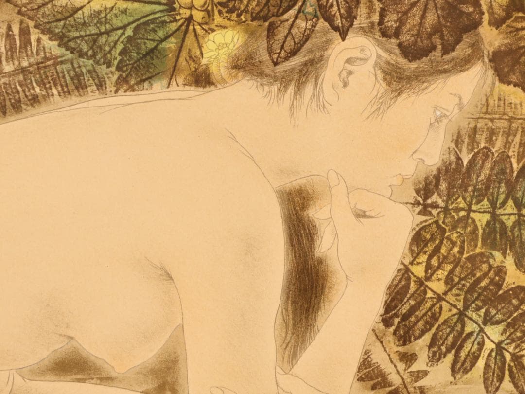 真作】 山本文彦 「 想 」リトグラフ 10号 直筆サイン 裸婦 BK186