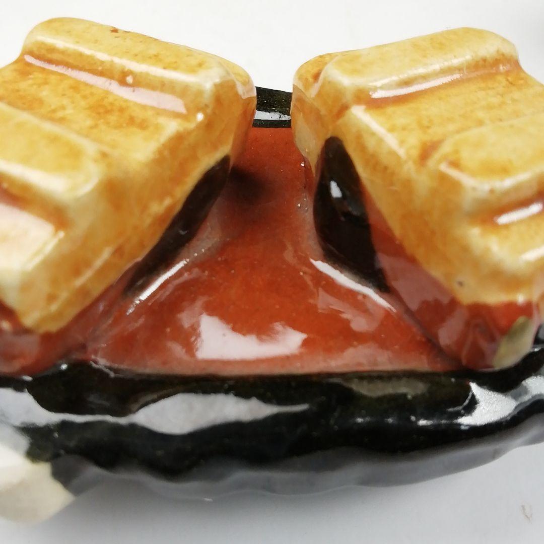 T840 香合 『鬼の念仏』『伊東桂楽 造』 共箱 茶道具