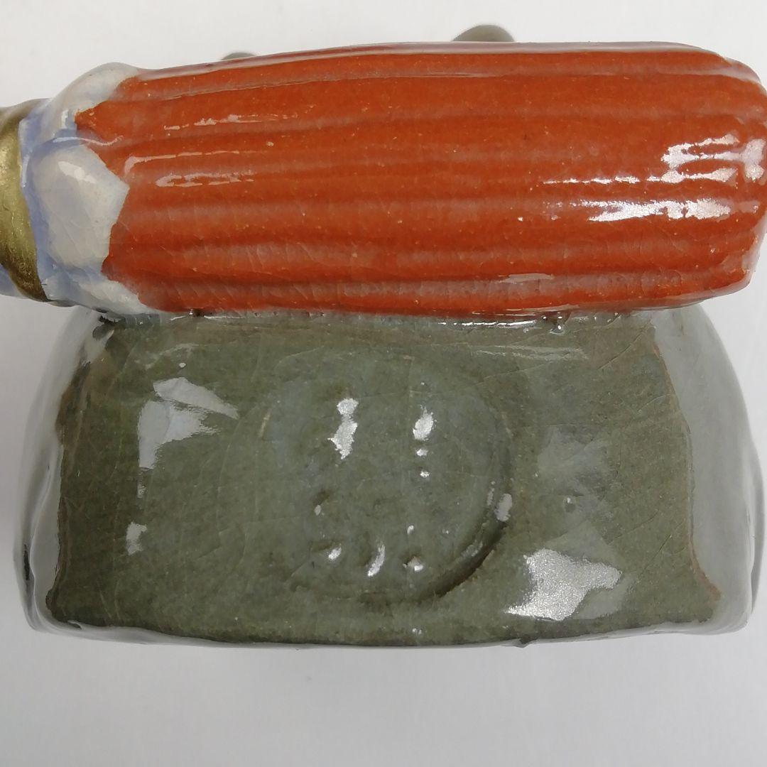 T840 香合 『鬼の念仏』『伊東桂楽 造』 共箱 茶道具