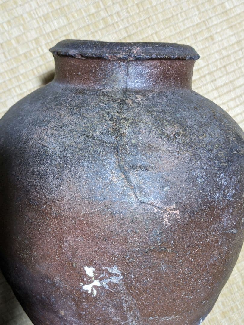 ♦古丹波 焼締め壺 穴窯時代 室町時代〜桃山時代 花器 古美術品 骨董品