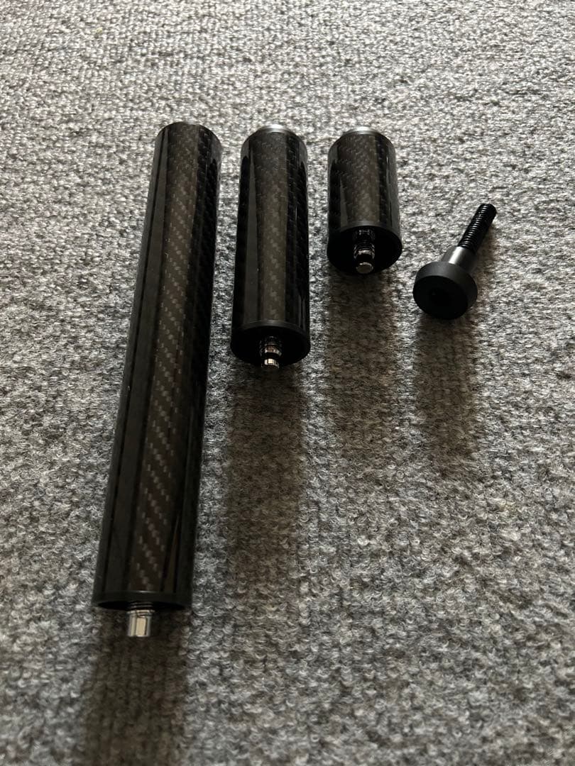 ビリヤードキュー ムサシ対応可能 新作カーボン製 エクステンション 8/4/2