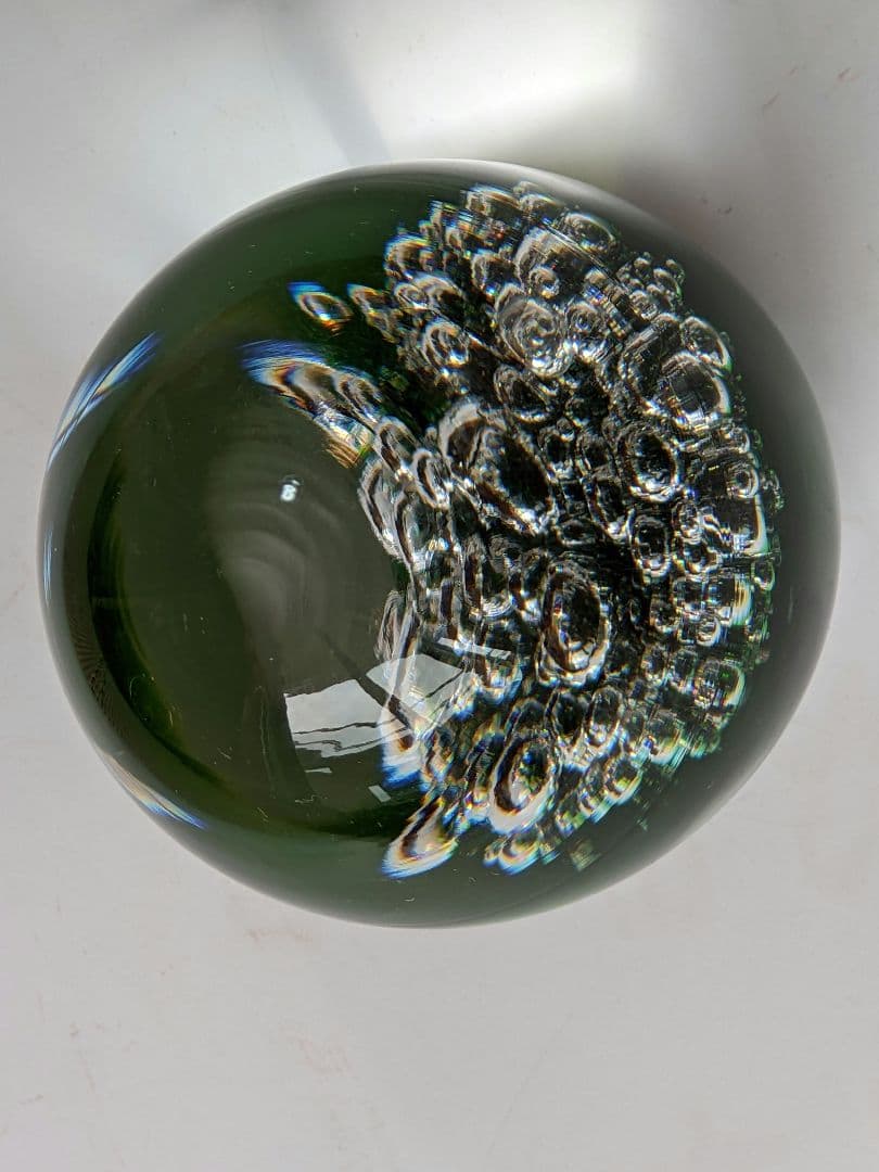 ♢ヴィンテージ物 チェコスロバキア ガラス工芸 ペーパーウェイト 置物