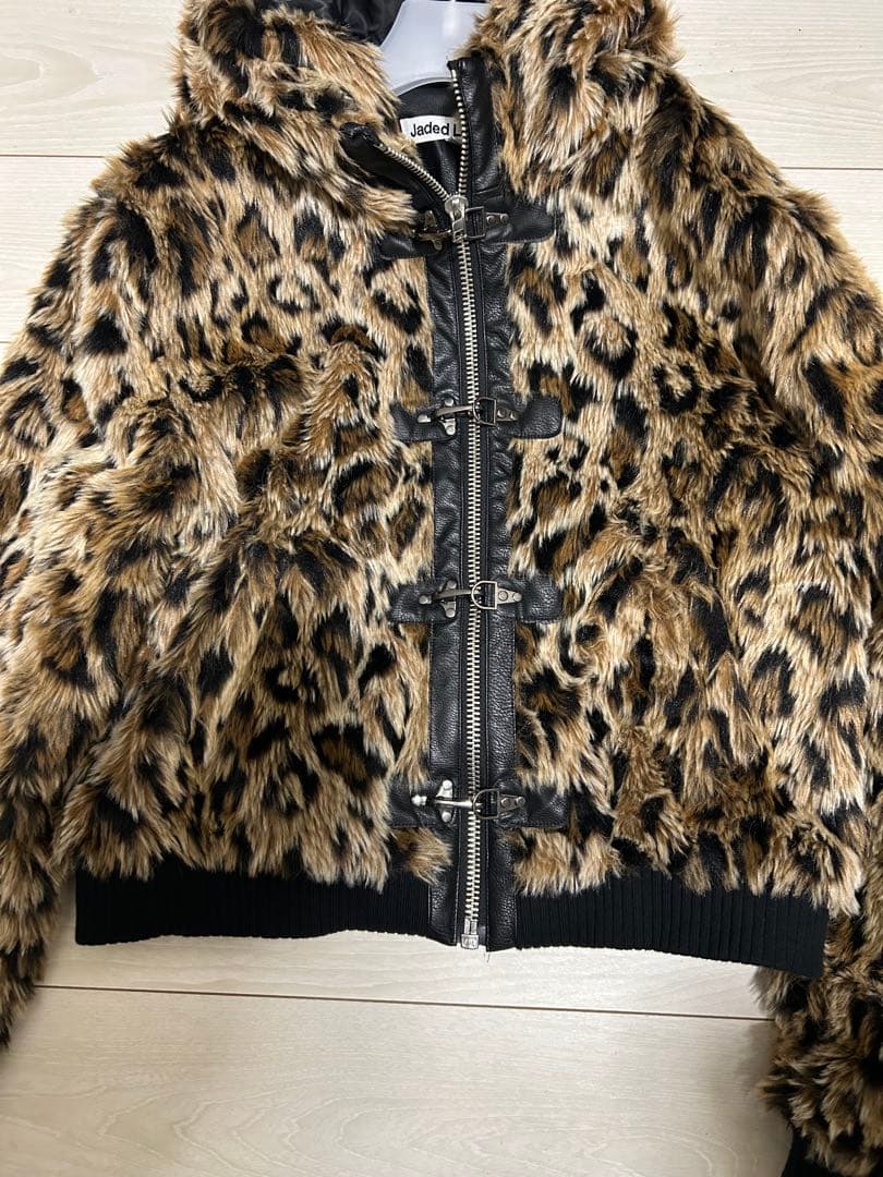 jaded london レオパード　ジャケット　アウター　M ファー