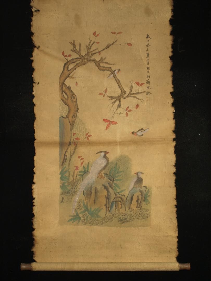 古美術 民間中国清時代の人物図 肉筆絵 激安骨董品 BD305A13-2