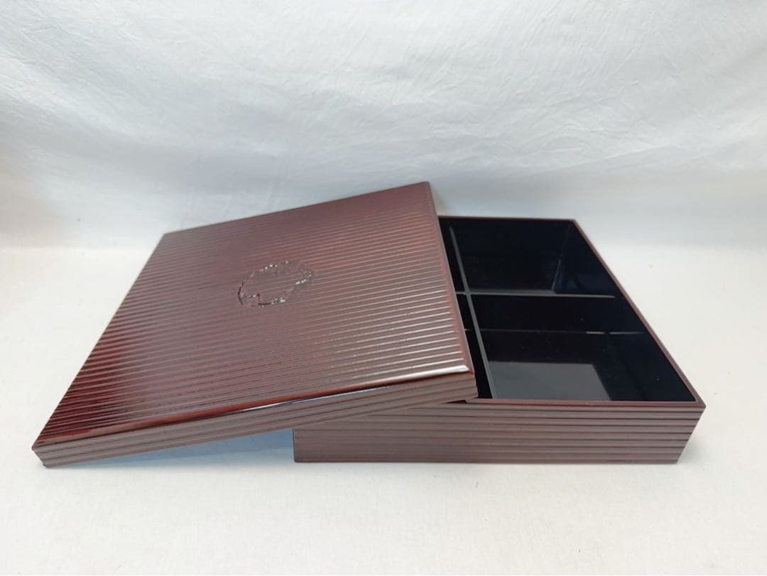 懐石道具 浅己造 輪島塗 木製溜塗 幕の内 縁高重箱 五客揃 内