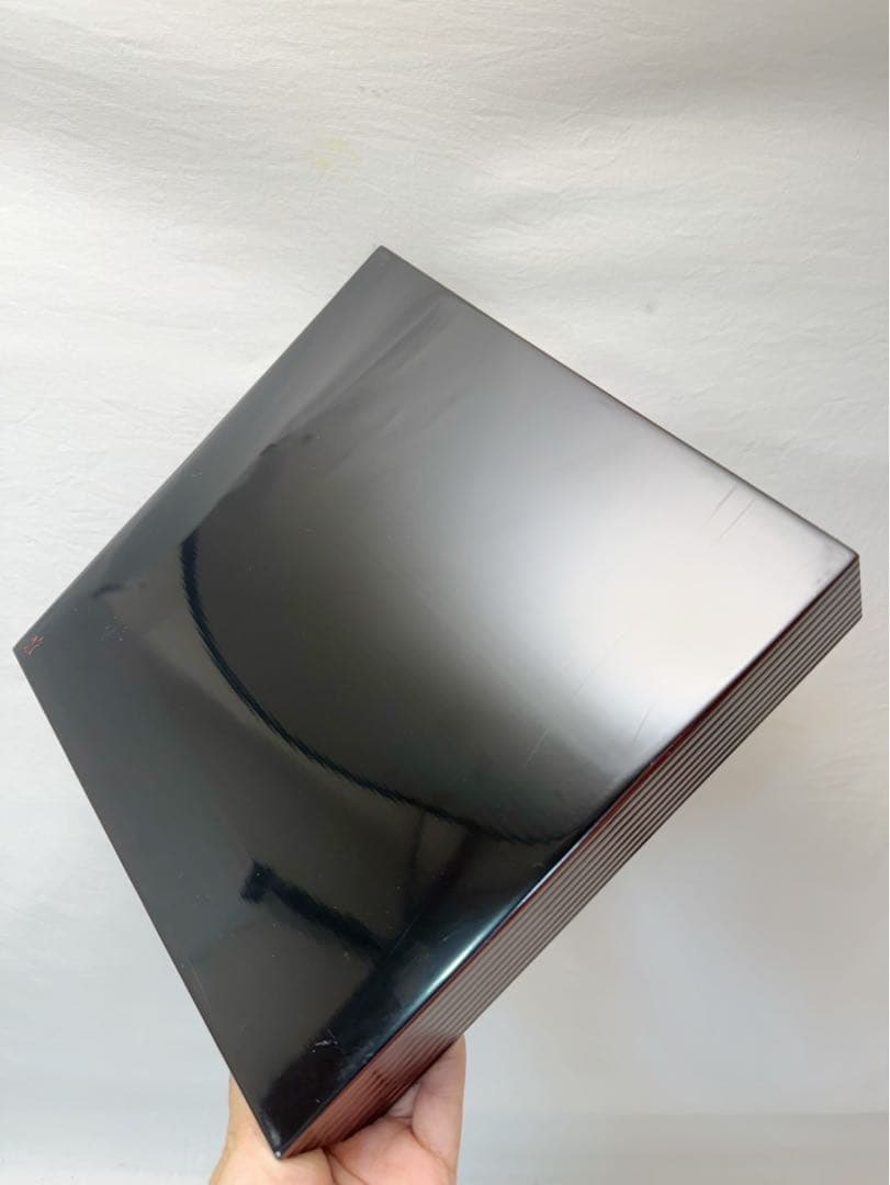 懐石道具 浅己造 輪島塗 木製溜塗 幕の内 縁高重箱 五客揃 内黒 底印 共箱