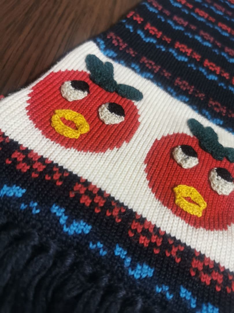 HYSTERIC GLAMOUR 編み物マフラー トマトバード ヒステリックグラマー