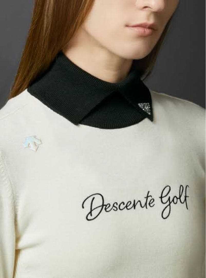 新品♡DESCENTE デサントゴルフ　ニットセーター　リュクス　クリスタル