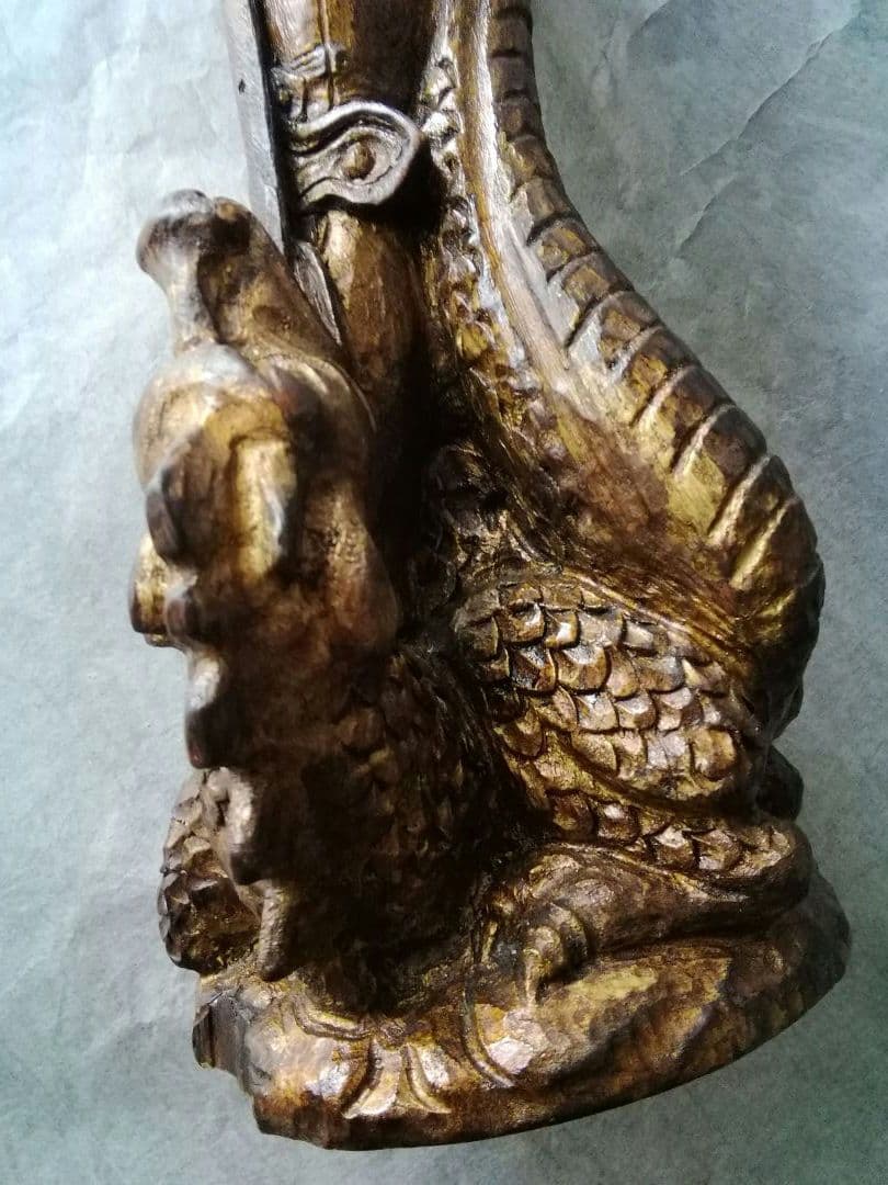 逸品 聖ジョージの竜退治 木彫金彩色聖人像 スペイン 19世紀 キリスト 逸品