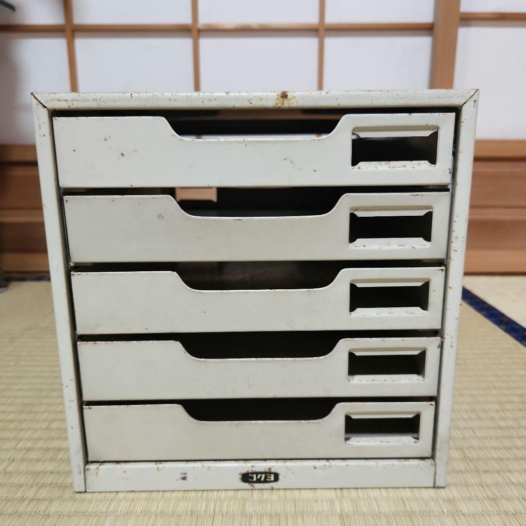 昭和レトロ レターケース スチールボックス A4書類入れ 両面スライド式