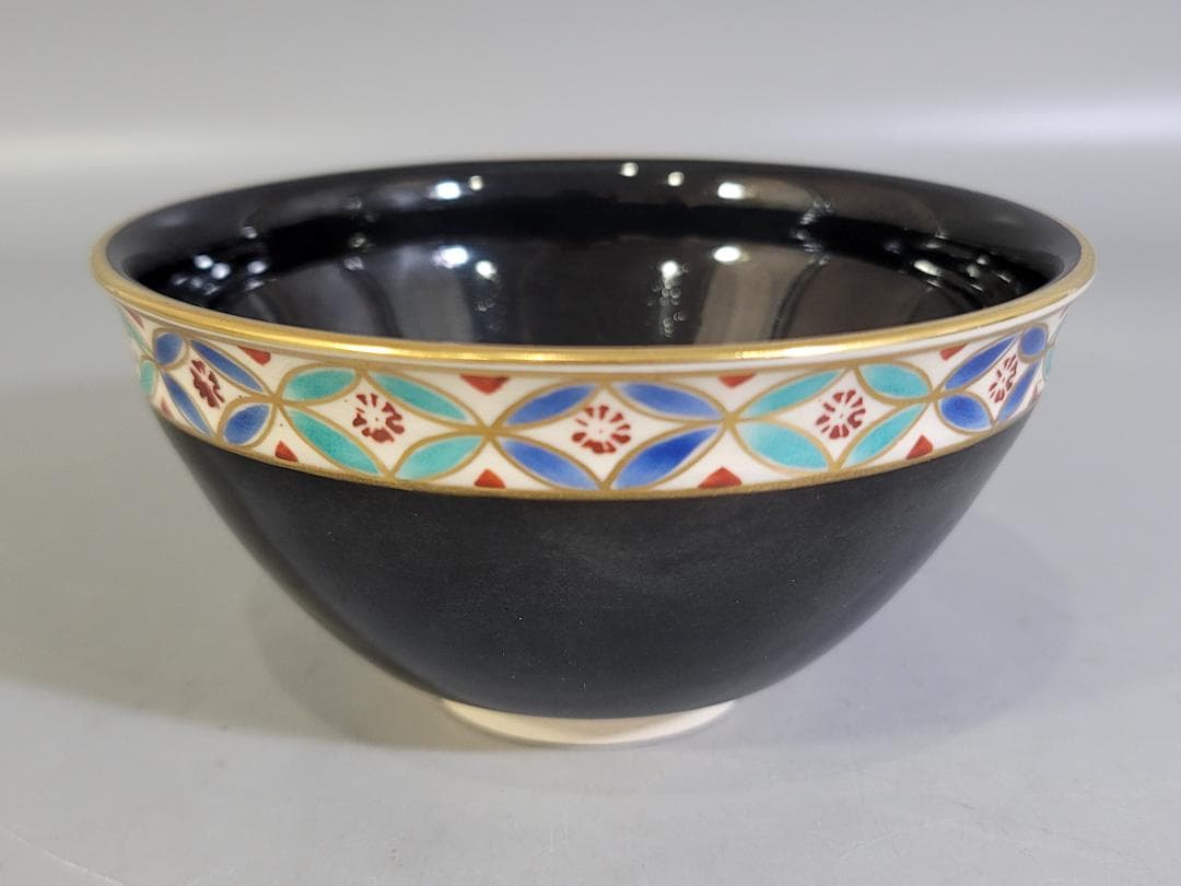 茶道具 天目七宝繋紋 数茶碗 平安紫雲造 共箱 DT614 数茶碗 天目