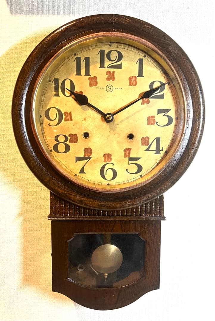 精工舎SEIKOSHA振り子時計ゼンマイ掛け時計柱時計古時計ボンボン時計