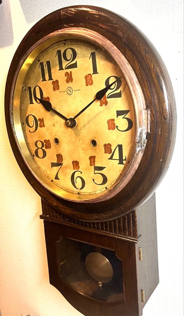 精工舎SEIKOSHA振り子時計ゼンマイ掛け時計柱時計古時計ボンボン時計