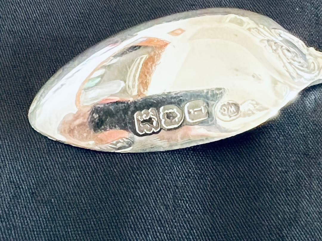 アンティーク純銀製 ロンドン 1904年 ティースプーン6本ケース入り