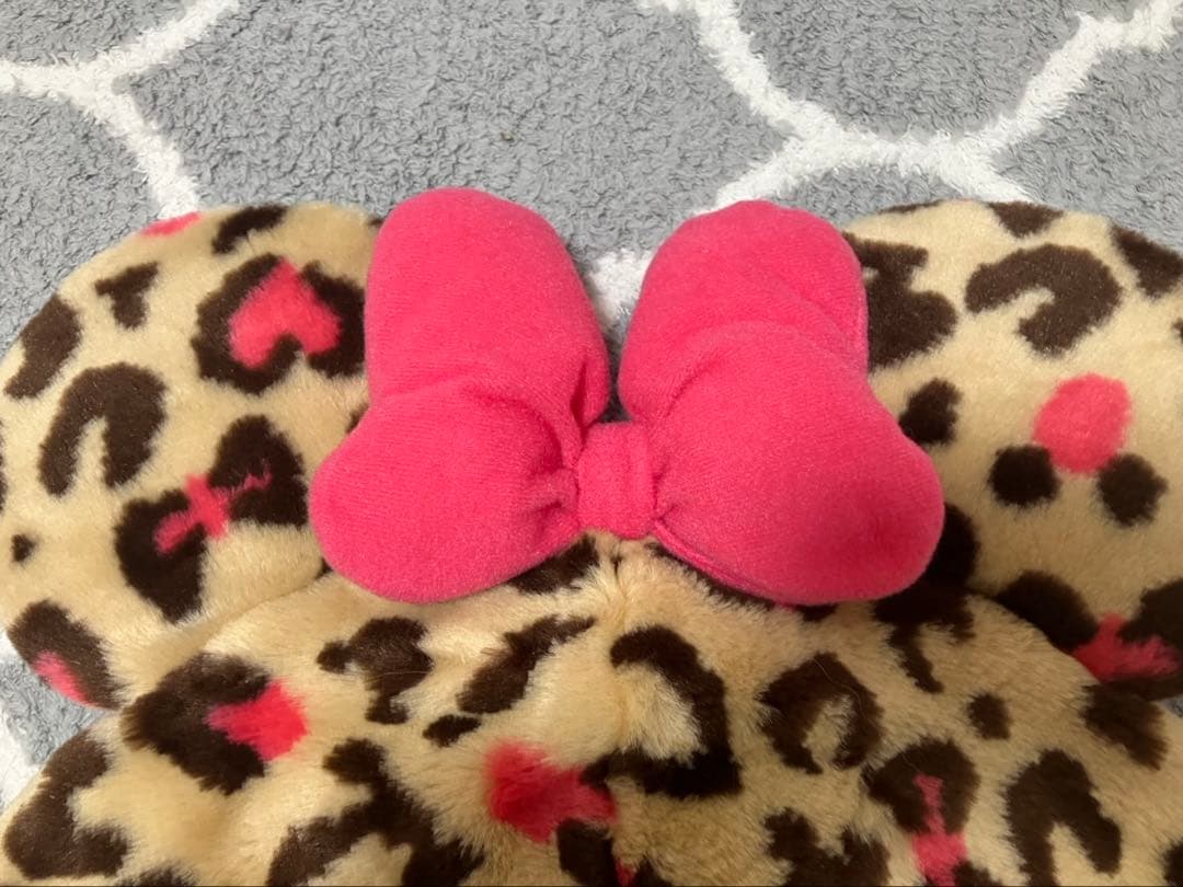 ディズニーミニーヒョウ柄ファンキャップマフラー