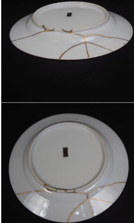 送料無料 大正時代『百田造』幻の横浜焼 忠臣蔵図皿 径18cm