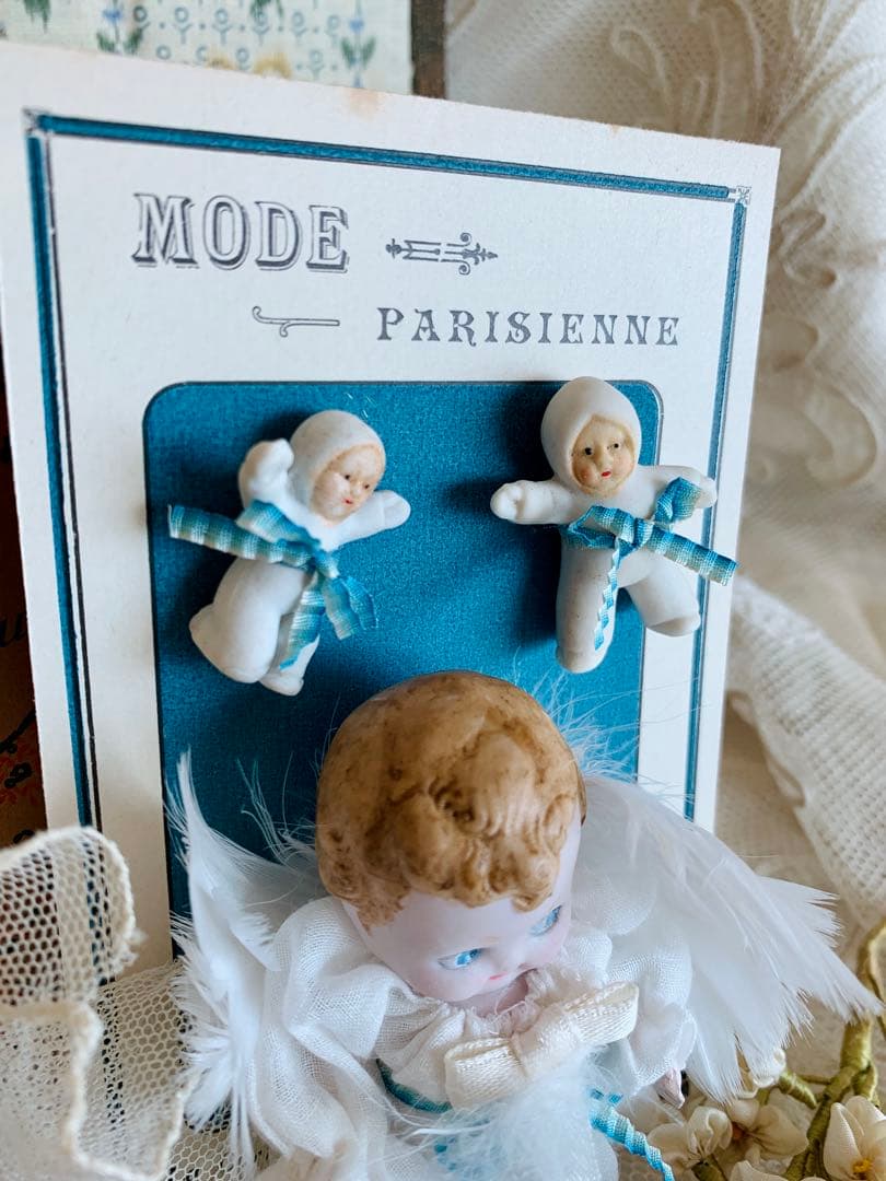 ドイツアンティークスノーベビー2体＆Hertwig ヘルトヴィヒ・ビスクドール