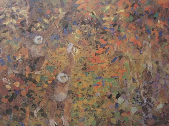 大豊世紀、【森の中に】、希少な額装用画集より、新品額装付、状態良好