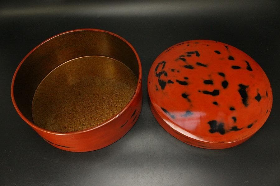 煎茶 根来 塗 茶櫃 旧家蔵出 送料無料(P118)