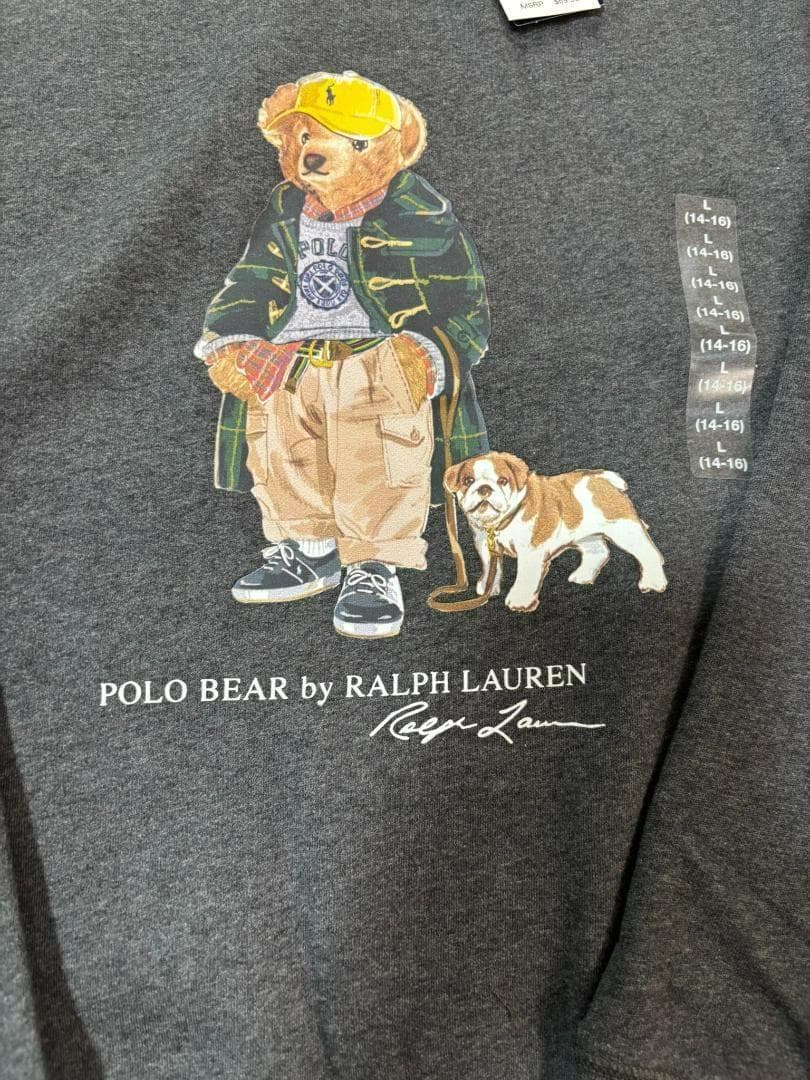 きゃらこ　新品ラルフローレンボーイズポロベア　トレーナーボーイズL160