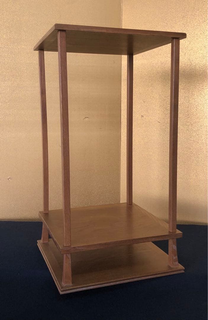 《R》茶道具 桑小卓 組立式 卓下建水 藤伸 元箱　260105か4