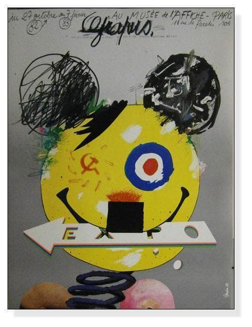 額装品 ミッキー G.F.（フランス グラピュス）MICKEY アートポスター