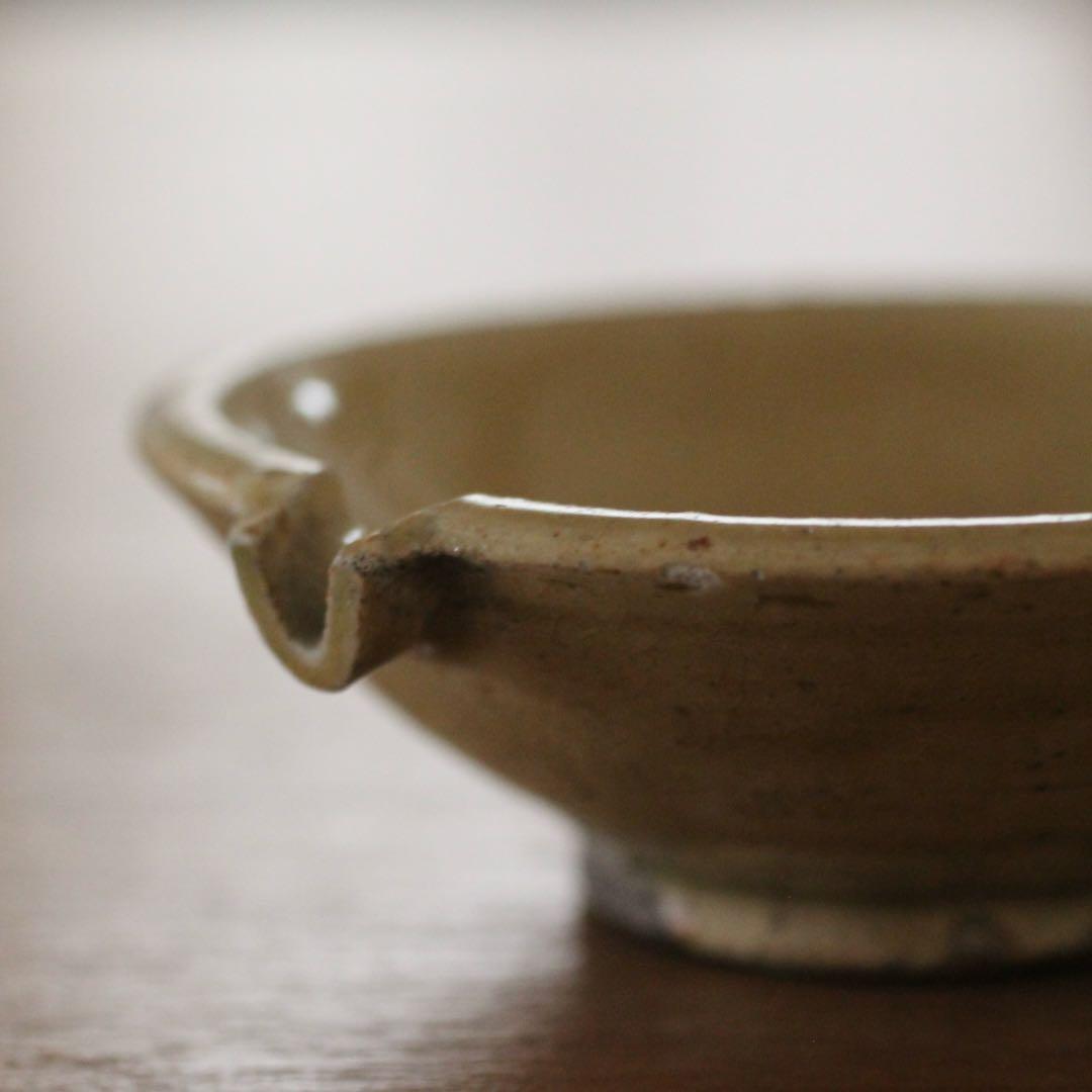 黄瀬戸の片口 骨董 古道具