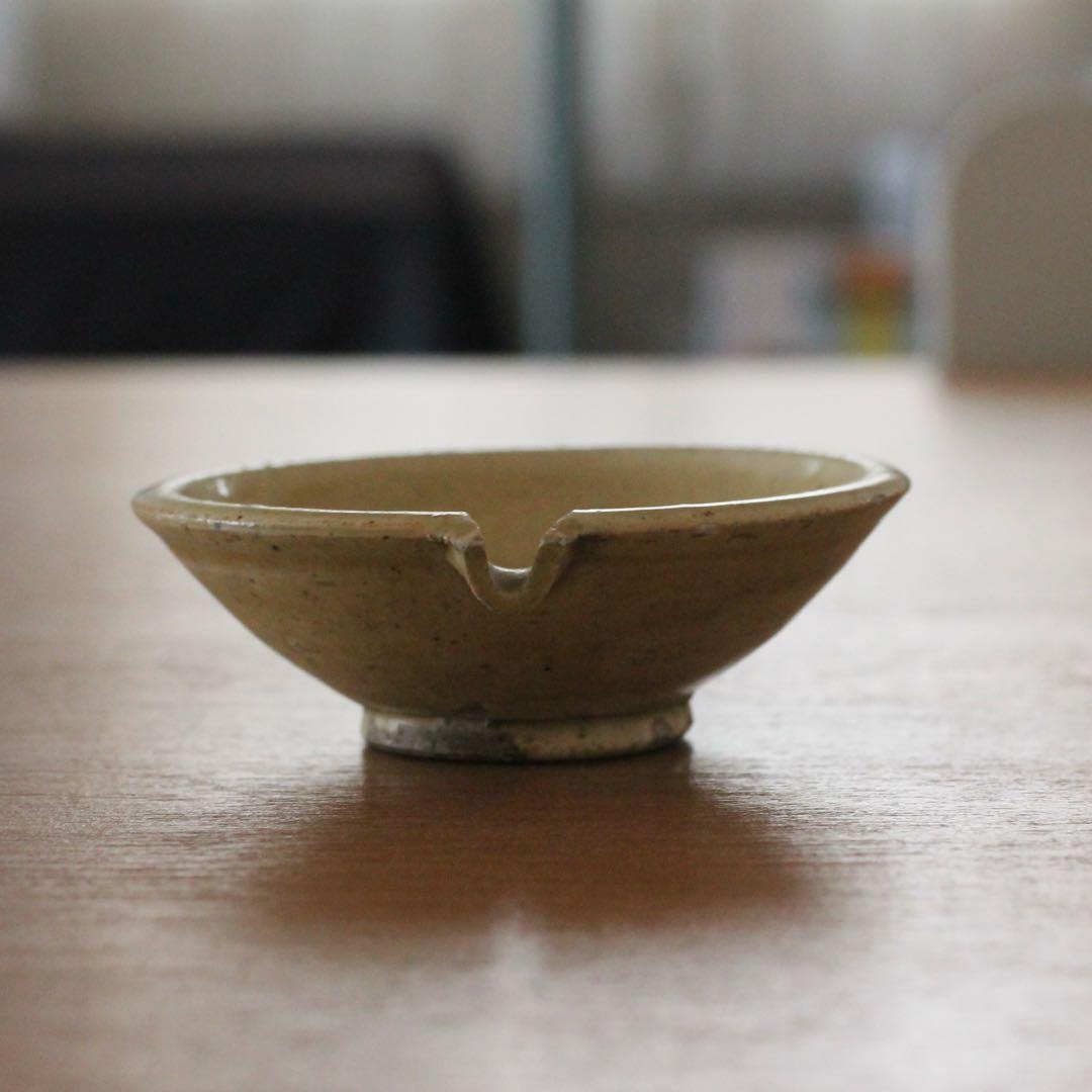 黄瀬戸の片口 骨董 古道具