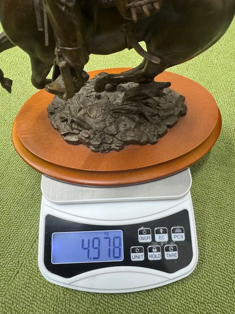 ssx2673様専用 フランクリンミント 馬上のカウボーイ ブロンズ像 置物