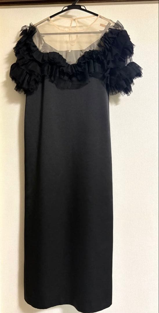 Acka volume tulle dress ブラック