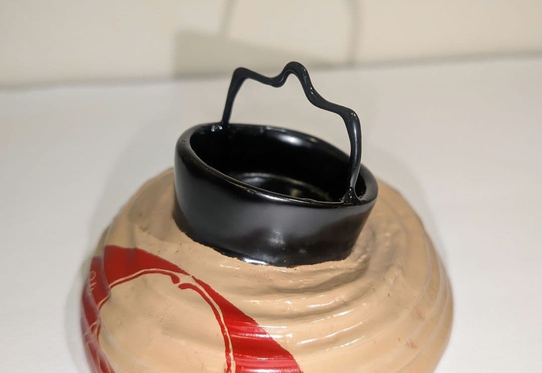 二代『川瀬表完』乾漆　提灯香合　茶道具　共箱　蝶　家紋