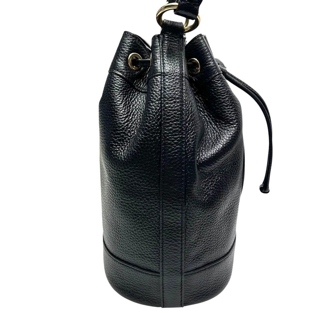 美品 COACH コーチ　デンプシー ドローストリング バケット バッグ　黒