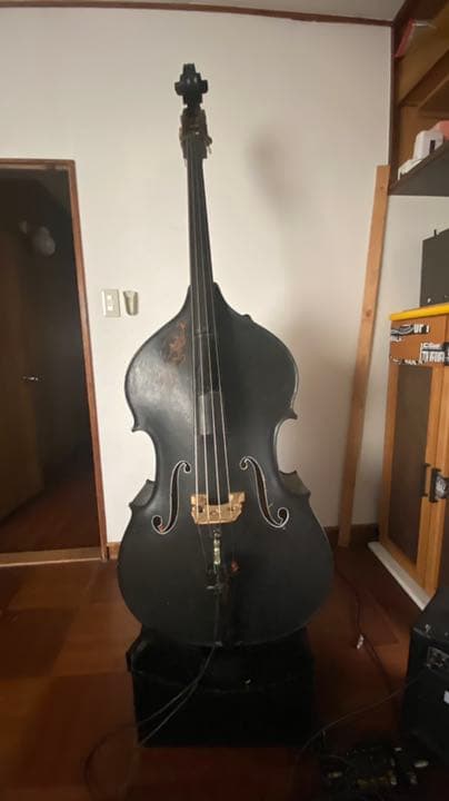 サイコビリー ロカビリー ウッドベース コントラバス 指板加工スラップ仕様