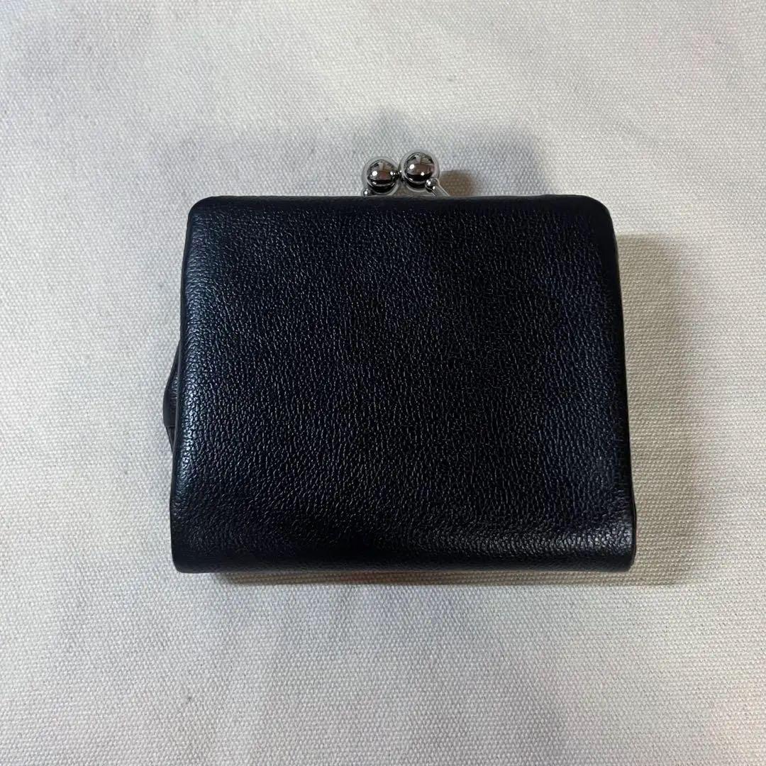 マリークワント がま口 二つ折り 財布 【 フレンチシームガマ口