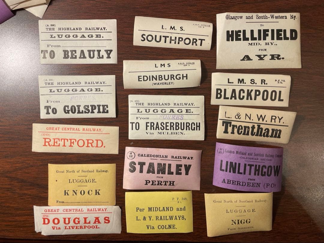 海外　鉄道荷物札　レアな水のりタイプ　30枚 ヴィンテージ　チケット