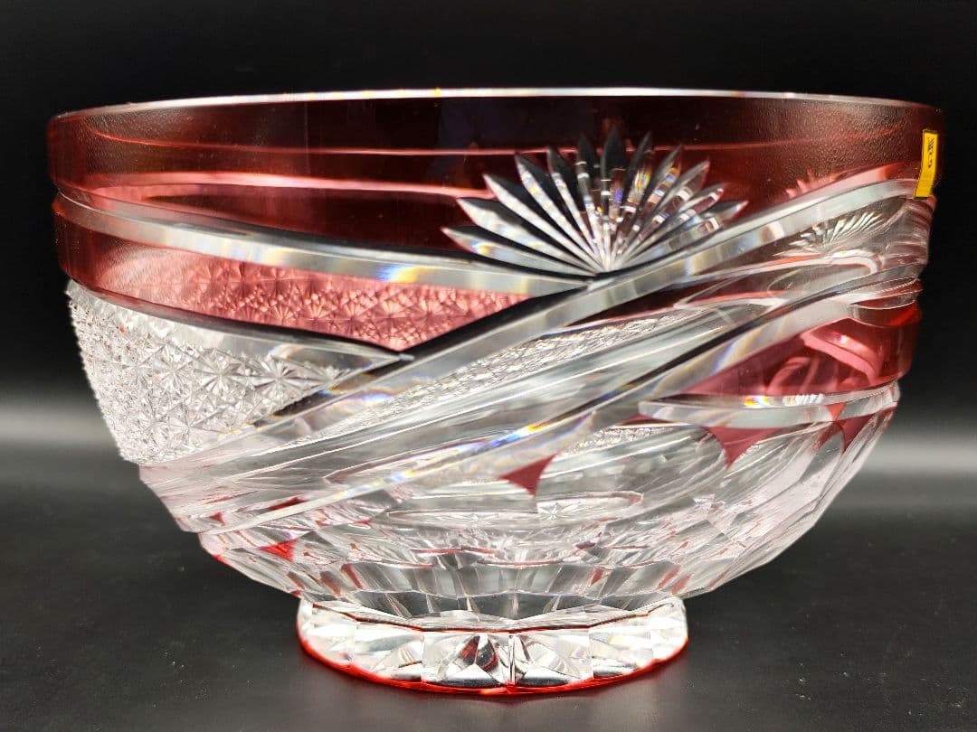 定価約16☆超希少品 祝の膳 大鉢カガミクリスタル（切子、江戸