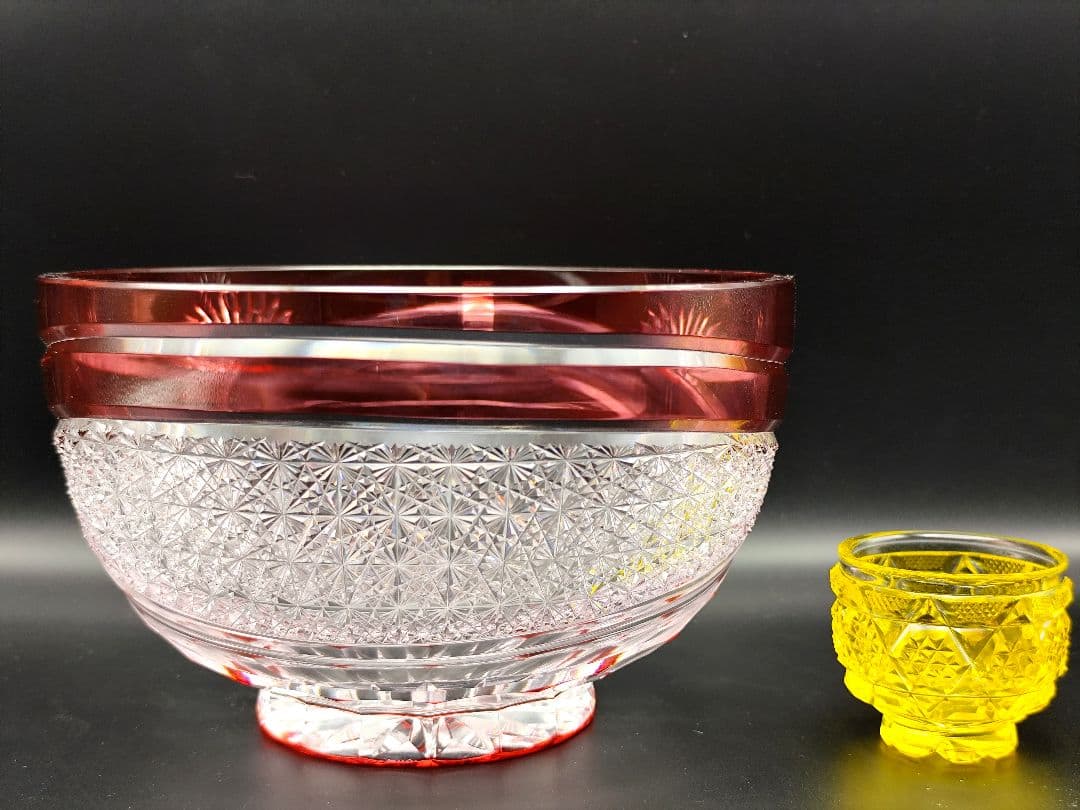 定価約16万円☆超希少品 祝の膳 大鉢カガミクリスタル（切子、江戸切子