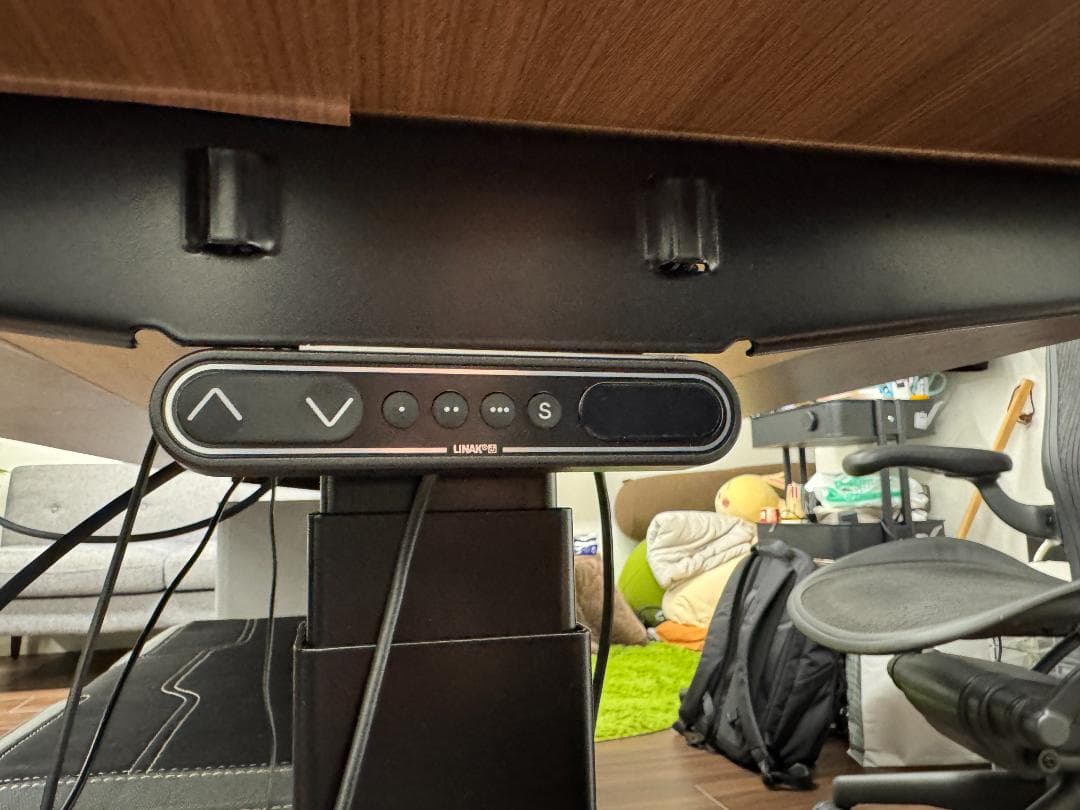 【KANADEMONO】THE TABLE スマート電動昇降脚（ブラック）