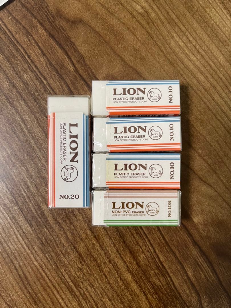 昭和レトロ LION 高級消しゴムインキ鉛筆両用NO.510 14個