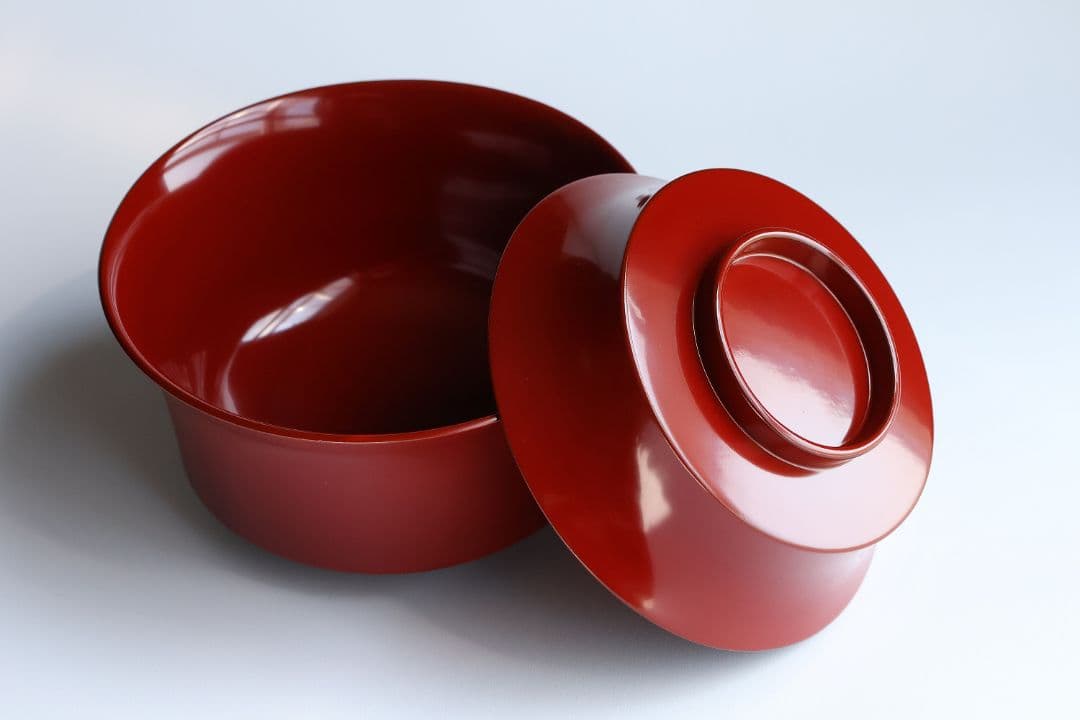 【CM284】魯山人塗師 遊部石斎 原叟好 うるみ 反椀 八客 木製漆器 茶懐石