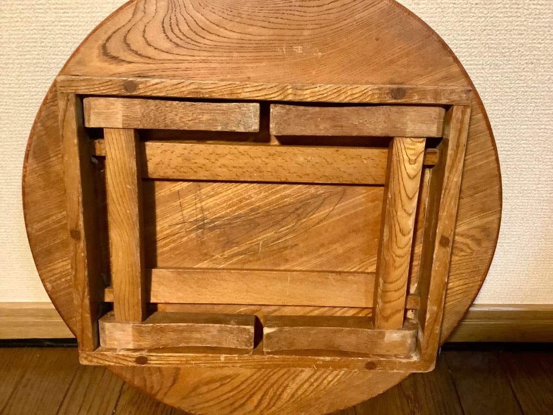 昭和レトロ】ミニ ちゃぶ台（折りたたみ式）アンティーク/古道具/骨董