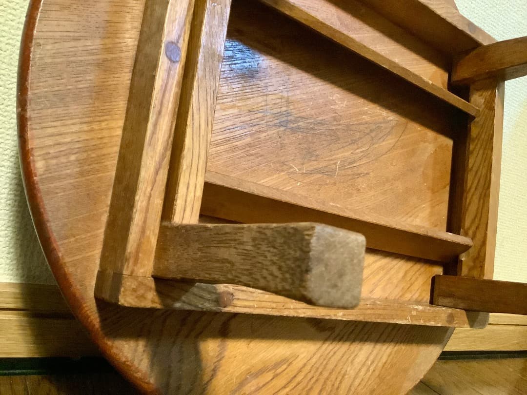 昭和レトロ】ミニ ちゃぶ台（折りたたみ式）アンティーク/古道具/骨董