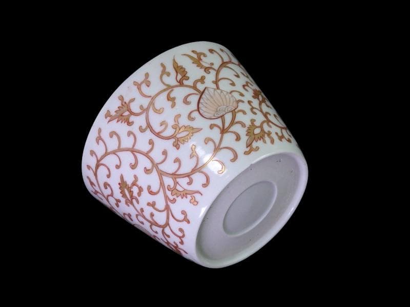 古伊万里　金襴手　金唐草の図　大振蕎麦猪口　E777AS-fbsc