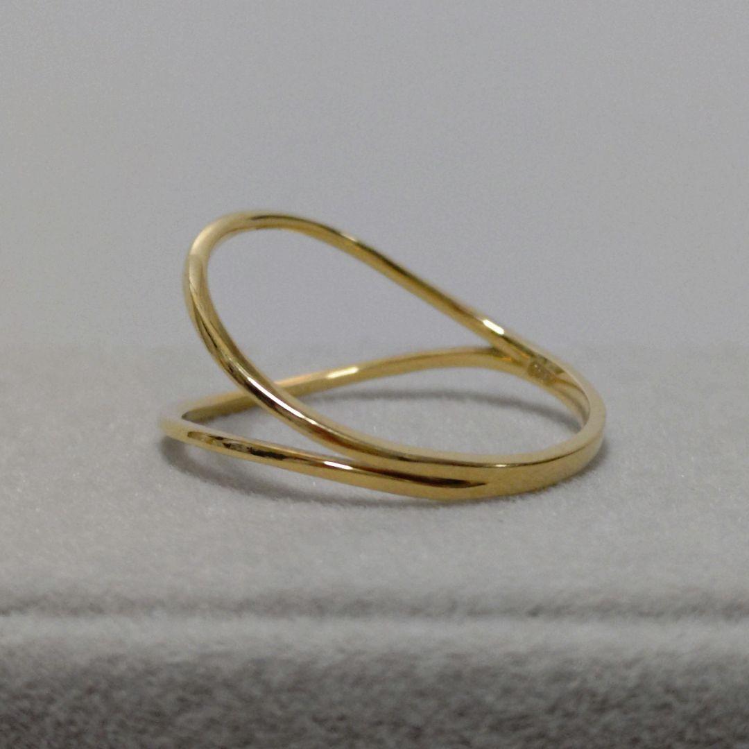 メザンジュ銀座リム K18YG 9.5号 ダブルアームリング