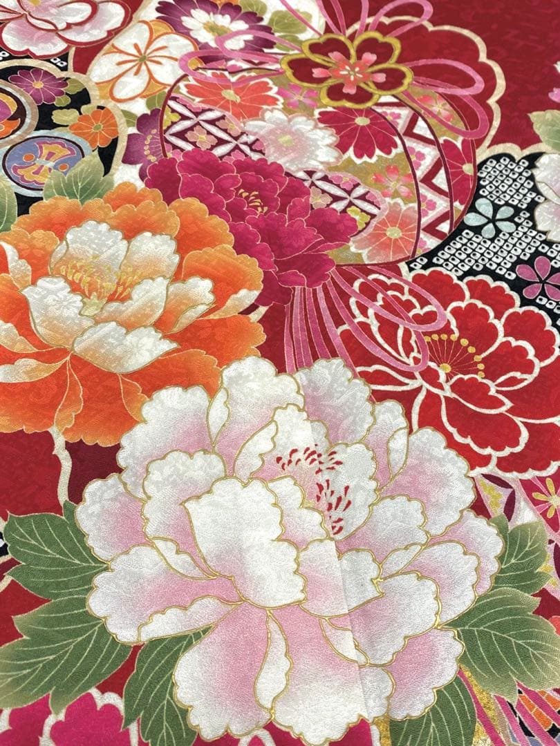振袖 豪華 金彩 紋意匠 牡丹 身丈167cm