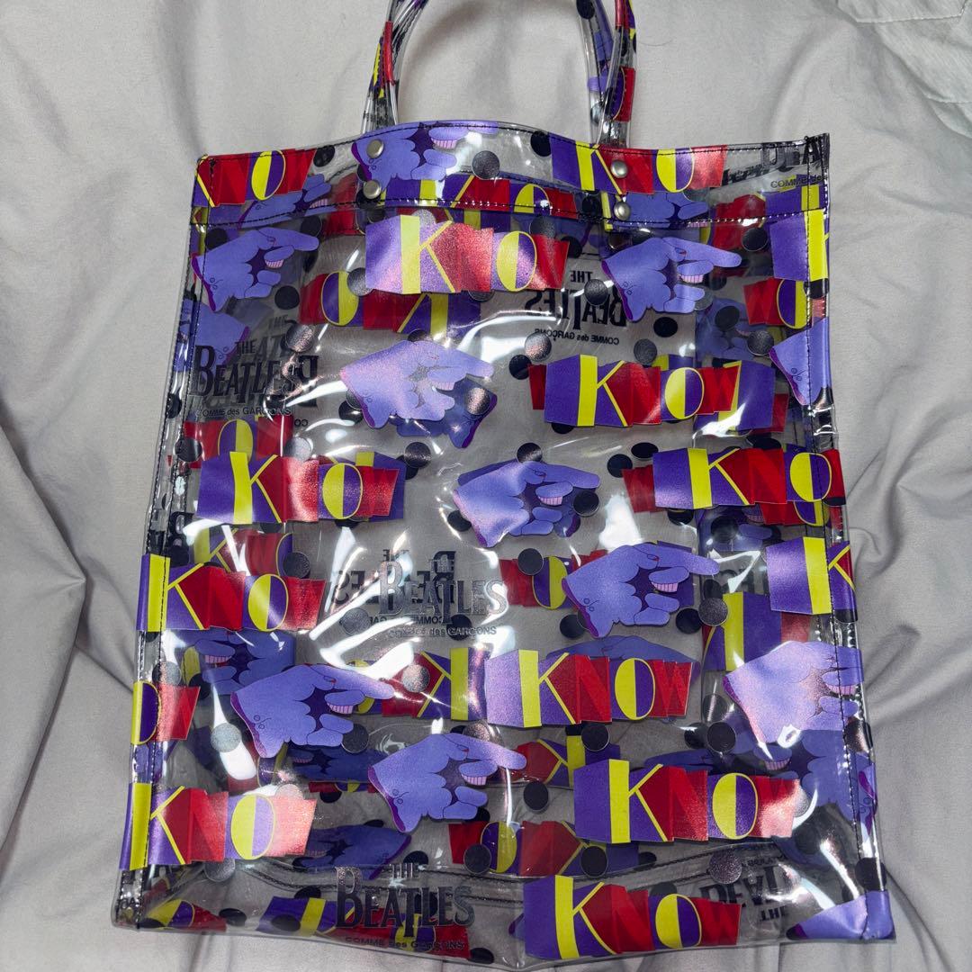 COMME des GARÇONS Beatles コラボバッグ ザ・ビートルズ・コム デ ギャルソン「アップル柄」バッグにポケット