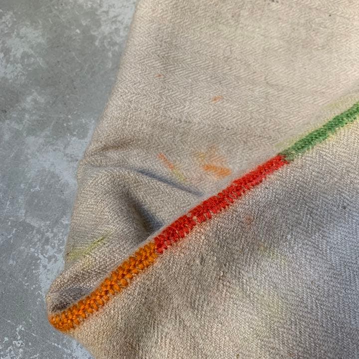 antique vintage ヒマラヤ ウール ブランケット ①