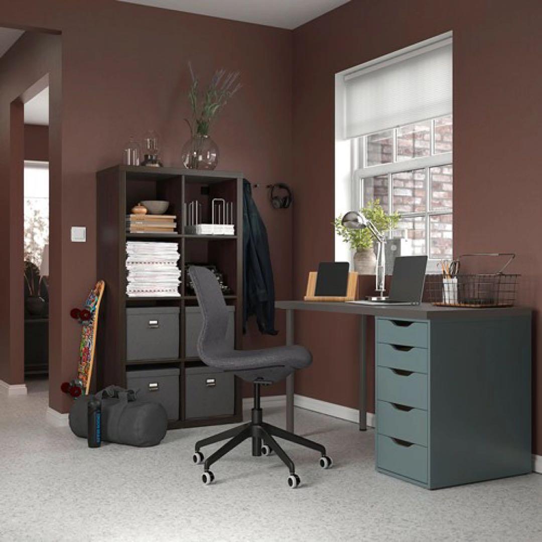 美品IKEA LAGKAPTEN ラグカプテン 天板のみ ダークグレーの通販はau