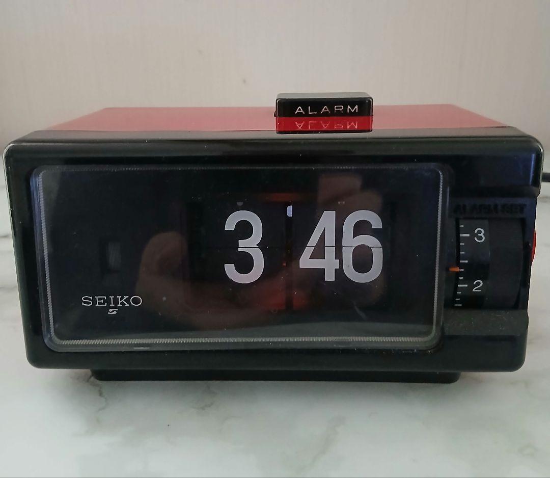 SEIKO パタパタ時計 昭和レトロ RED&BLACK DP690T SEIKO パタパタ時計
