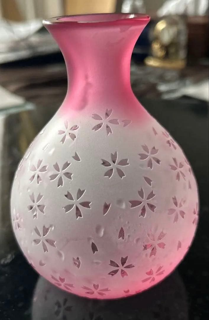 昨日) サンドブラストさくら桜模様 徳利とっくり